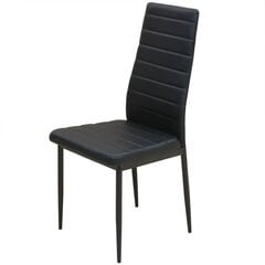 Valgomojo stalo ir kėdžių komplektas, juodos spalvos kaina ir informacija | Valgomojo komplektai | pigu.lt