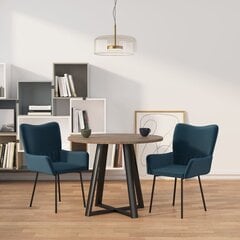Valgomojo kėdės, Aksomas, 2 vnt., mėlyna kaina ir informacija | Virtuvės ir valgomojo kėdės | pigu.lt