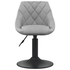 Valgomojo kėdė, šviesiai pilkos spalvos, aksomas (335316) kaina ir informacija | Virtuvės ir valgomojo kėdės | pigu.lt