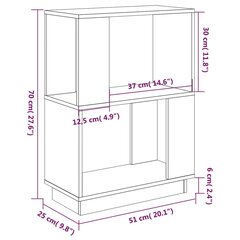 Spintelė knygoms/kambario pertvara, ruda, 51x25x70cm, pušis цена и информация | Полки | pigu.lt