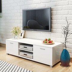 TV staliukas, 140x40,3x34,7 cm, baltas kaina ir informacija | TV staliukai | pigu.lt