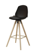 Барный стул Oslo L, черный/дуб цена и информация | Стулья для кухни и столовой | pigu.lt