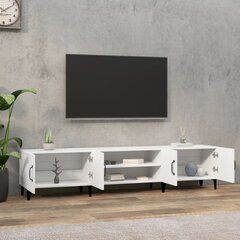 Televizoriaus spintelė, balta, 180x31,5x40cm, apdirbta mediena kaina ir informacija | TV staliukai | pigu.lt