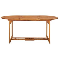 Sodo valgomojo stalas, 180x90x75 cm, rudas kaina ir informacija | Lauko stalai, staliukai | pigu.lt