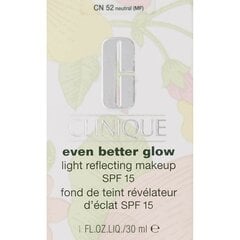 'Skystas makiažo pagrindas Clinique Even Better Glow 30 ml CN52-neutral' kaina ir informacija | Makiažo pagrindai, pudros | pigu.lt