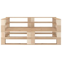 Dvivietė sodo sofa iš palečių, mediena (2x49328) цена и информация | Садовые стулья, кресла, пуфы | pigu.lt