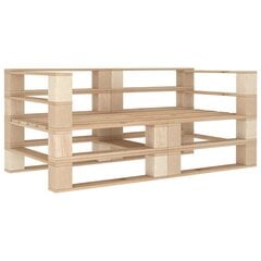 Dvivietė sodo sofa iš palečių, mediena (2x49328) цена и информация | Садовые стулья, кресла, пуфы | pigu.lt