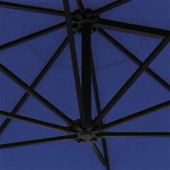 Montuojamas skėtis su metaliniu stulpu, 300 cm, mėlynas kaina ir informacija | Skėčiai, markizės, stovai | pigu.lt