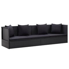 Lauko sofa, juoda kaina ir informacija | Lauko kėdės, foteliai, pufai | pigu.lt