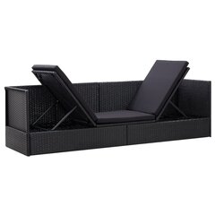 Lauko sofa, juoda kaina ir informacija | Lauko kėdės, foteliai, pufai | pigu.lt