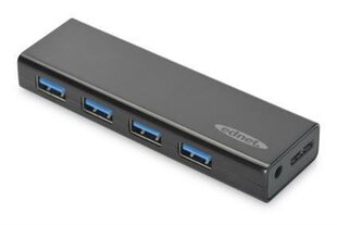 Блок питания EDNET Hub 4-port USB 3.0, черный цена и информация | Адаптеры, USB-разветвители | pigu.lt