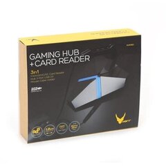 USB 2.0 Combo Gaming Hub 3 prievadas + microSD kortelių skaitytuvas Omega OUHCRG2 kaina ir informacija | Adapteriai, USB šakotuvai | pigu.lt