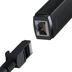 Baseus Lite Series USB-C to RJ45 network adapteris (black) kaina ir informacija | Adapteriai, USB šakotuvai | pigu.lt