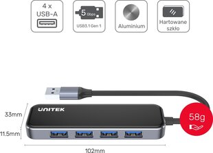 Unitek H1109A цена и информация | Адаптеры, USB-разветвители | pigu.lt