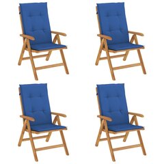 4-ių dalių sodo kėdžių komplektas su pagalvėlėmis , rudas цена и информация | Садовые стулья, кресла, пуфы | pigu.lt