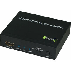 Garso keitiklis Techly HDMI 2K4K audio HDMI/TOSLINK/AUDIO stereo L/R kaina ir informacija | Adapteriai, USB šakotuvai | pigu.lt