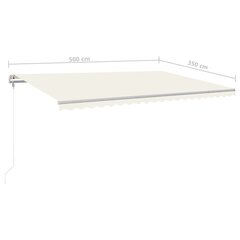 Automatinė markizė su led/vėjo jutikliu, 500x350 cm, ruda kaina ir informacija | Skėčiai, markizės, stovai | pigu.lt