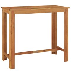 Sodo baro stalas, 120x60x105cm, akacijos medienos masyvas kaina ir informacija | Lauko stalai, staliukai | pigu.lt