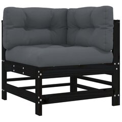 Lauko sofos dalis , juoda цена и информация | Садовые стулья, кресла, пуфы | pigu.lt
