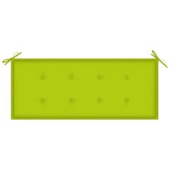 Batavia suoliukas su šviesiai žalia pagalve, 120cm цена и информация | Садовые скамейки | pigu.lt