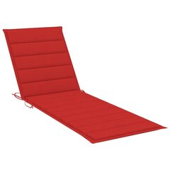 Dvivietis saulės gultas su raudonais čiužinukais, rudas kaina ir informacija | Gultai | pigu.lt