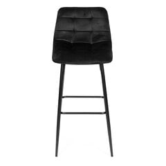 Baro taburetė, kėdutė, kojų pakojis, juodas aksomas kaina ir informacija | Virtuvės ir valgomojo kėdės | pigu.lt