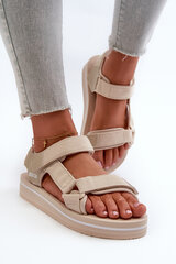 Women's Platform Sandals by Big Star NN274A535 Beige 32402-21 цена и информация | Женские босоножки | pigu.lt