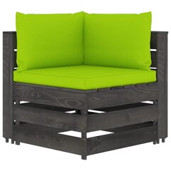 Modulinė kampinė sofa su pagalvėmis, juoda kaina ir informacija | Lauko kėdės, foteliai, pufai | pigu.lt