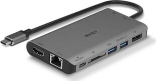 Adapteris Lindy DST-Mini XT (43323), USB-C kaina ir informacija | Adapteriai, USB šakotuvai | pigu.lt