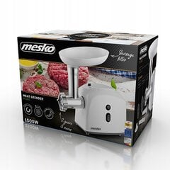 Электрическая мясорубка Mesko MS4805 1500 W, белая цена и информация | Мясорубки | pigu.lt