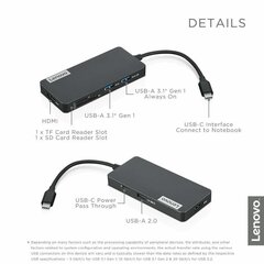 Хаб USB Lenovo USB-C 7-in-1 цена и информация | Адаптеры, USB-разветвители | pigu.lt