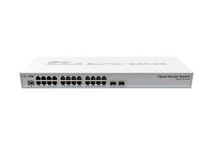 Адаптер MikroTik Cloud Router Switch CRS326-24G-2S+RM Managed L3, Rack mountable, 1 Gbps (RJ-45) ports quantity 24, SFP+ ports quantity 2, RouterOS (Level 5) цена и информация | Адаптеры, USB-разветвители | pigu.lt