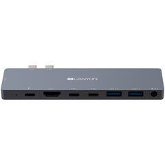 Canyon Multiport Docking Station with 8 port kaina ir informacija | Adapteriai, USB šakotuvai | pigu.lt