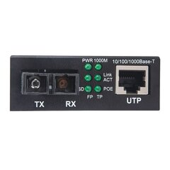 Media keitiklis Intellinet GB PoE+ 1000Base-T RJ45 na 1000Base-LX SC SM цена и информация | Адаптеры, USB-разветвители | pigu.lt