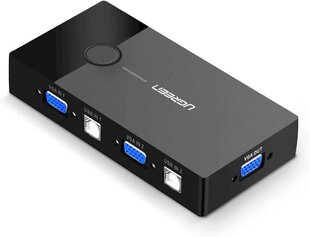 Ugreen perjungimo adapteris KVM, 2x VGA, 2x USB 2.0, juodas kaina ir informacija | Adapteriai, USB šakotuvai | pigu.lt