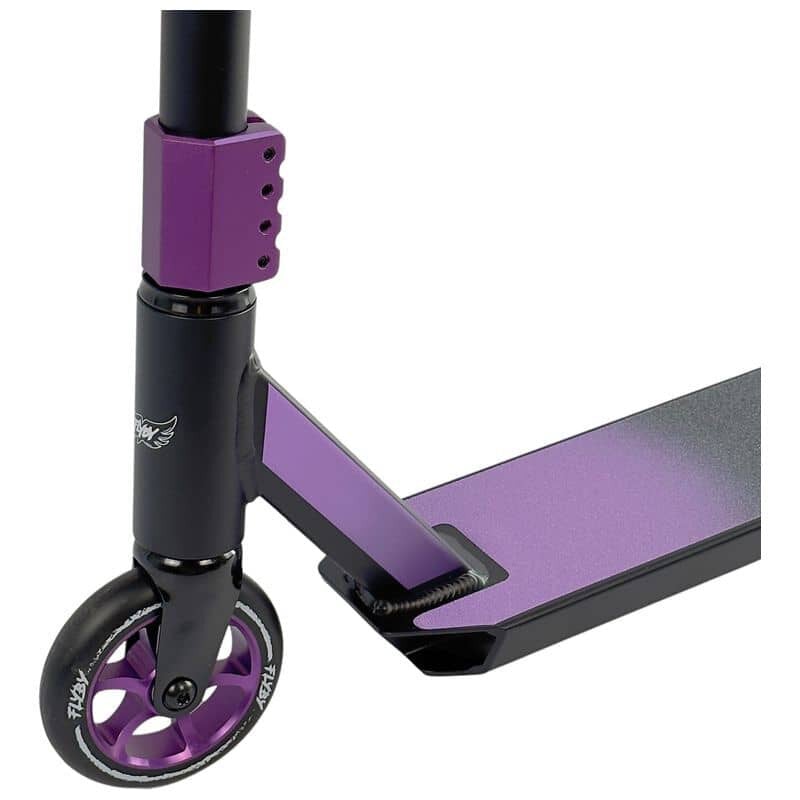 Kaskadininkų paspirtukas – Flyby Air V2 Complete Pro Scooter juoda/violetinė kaina ir informacija | Paspirtukai | pigu.lt