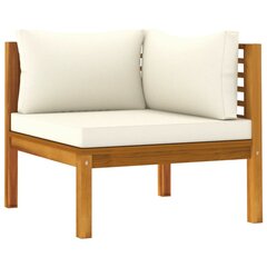 Modulinė kampinė sofa su kreminėmis pagalvėlėmis, rudos kaina ir informacija | Lauko kėdės, foteliai, pufai | pigu.lt