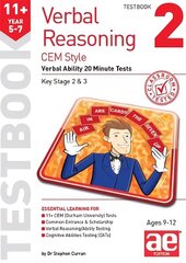 11plus Verbal Reasoning Year 5-7 CEM Style Testbook 2: Verbal Ability 20 Minute Tests kaina ir informacija | Knygos paaugliams ir jaunimui | pigu.lt