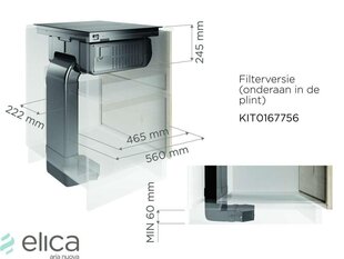 Elica KIT0167756, 1 vnt. kaina ir informacija | Gartraukių filtrai | pigu.lt