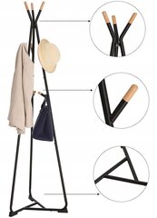 Вешалка для одежды Muf-Art, 172 см, черная цена и информация | Вешалки и мешки для одежды | pigu.lt