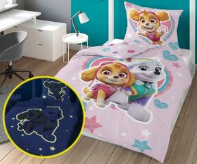 Vaikiškas šviečiantis patalynės komplektas Paw Patrol, 160x200, 2 dalių kaina ir informacija | Patalynė kūdikiams, vaikams | pigu.lt