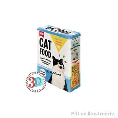 Metalinė skardinė / XL / 3D Cat Food kaina ir informacija | Maisto saugojimo  indai | pigu.lt