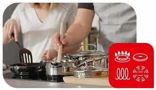 Набор посуды Tefal DUETTO+, 7 частей цена и информация | Кастрюли, скороварки | pigu.lt