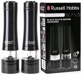 Набор электрических мельниц для перца и соли Russell Hobbs, 2 шт, черный цена и информация | Емкости для специй, измельчители | pigu.lt