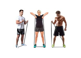 Treniruočių juosta Power Band Fitness, 208x64mm, mėlyna цена и информация | Товары для йоги | pigu.lt