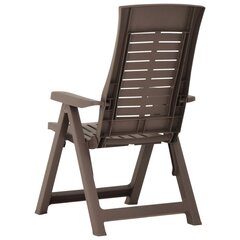 Садовые кресла откидные, 2 шт., коричневые цена и информация | Садовые стулья, кресла, пуфы | pigu.lt