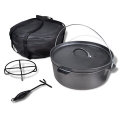 Ketaus puodas Dutch Oven 11,3 l, su priedais kaina ir informacija | Puodai, greitpuodžiai | pigu.lt