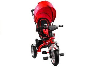 Triratis dviratukas su stogeliu PRO500, raudonas su juodu rėmu kaina ir informacija | Triratukai | pigu.lt