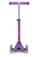 Triratis paspirtukas Micro Mini Deluxe LED Purple Pink, violetinis цена и информация | Самокаты | pigu.lt