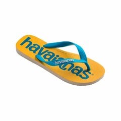 'Paplūdimio šlepetės moterims Havaianas Top Logomania Mėlyna Geltona' variant-1103032 kaina ir informacija | Šlepetės moterims | pigu.lt